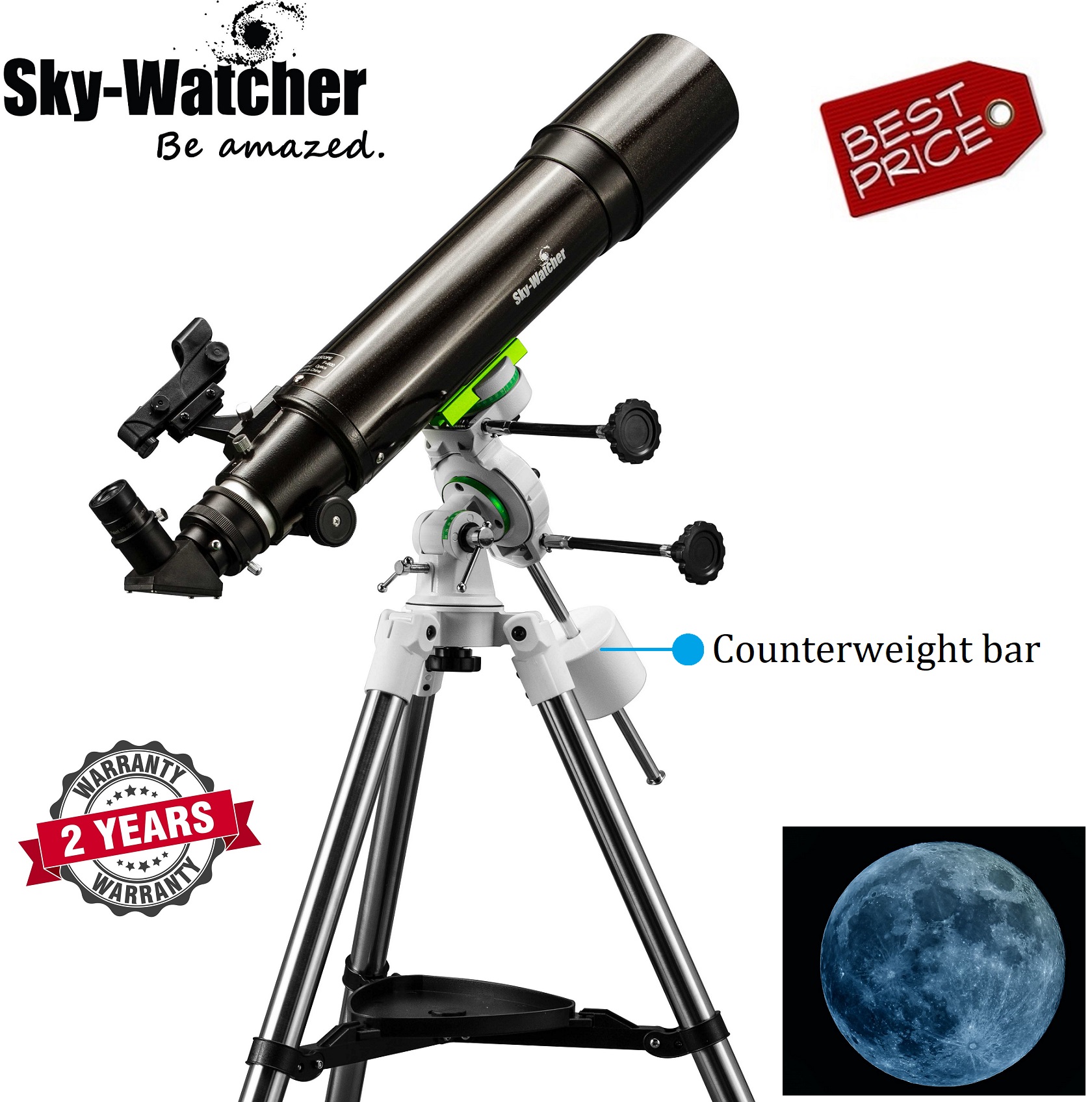 Sky-Watcher StarQuest 102mm f/5.9 EQ Refractor Telescope